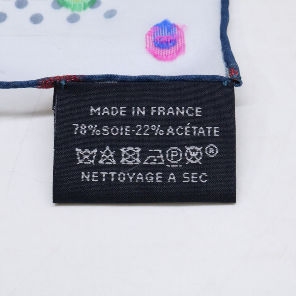 HERMES Blue Silk Scarf - Picture 6 of 7